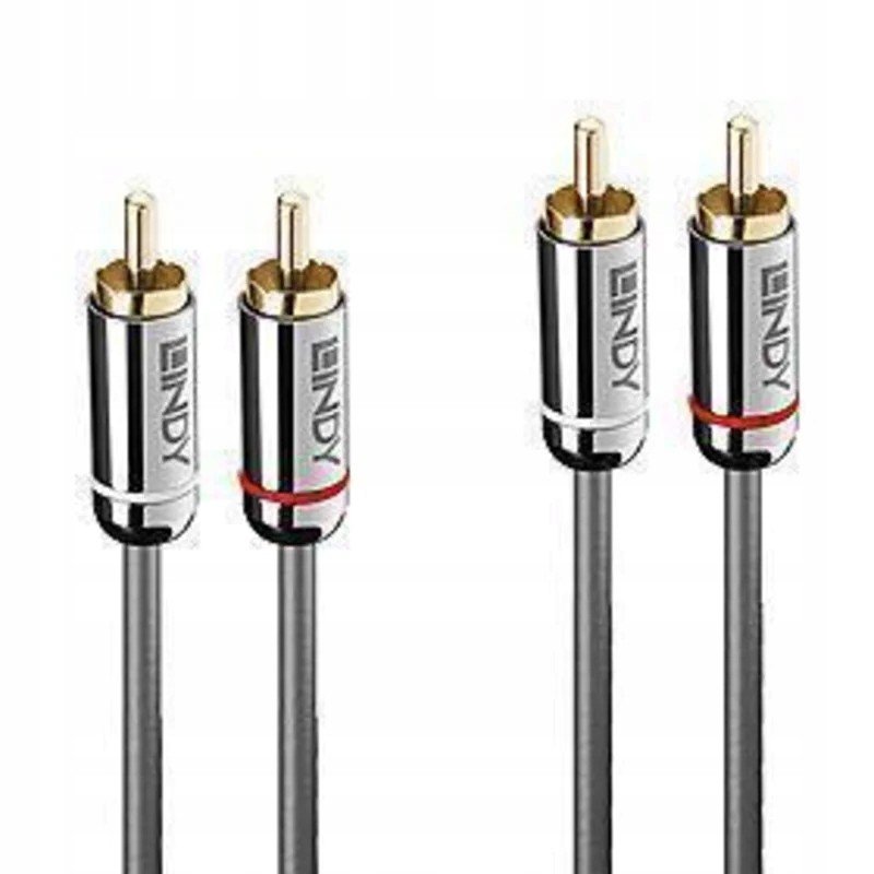 LINDY 35344 RCA audio kabel [2x cinch zástrčka - 2x cinch zástrčka] 0.5 m antracitová