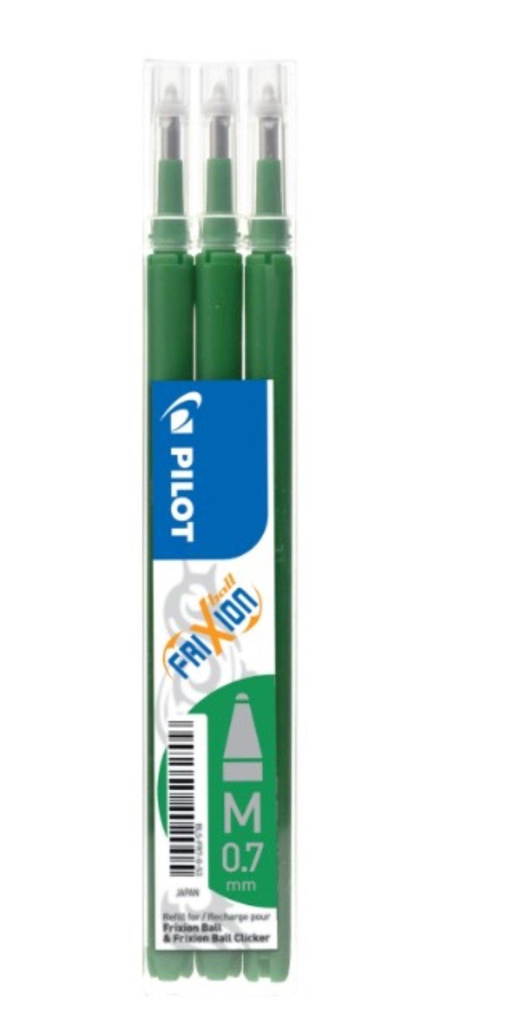 Náplň do gumovacích rollerů Pilot Frixion Point, zelená, sada 3 ks