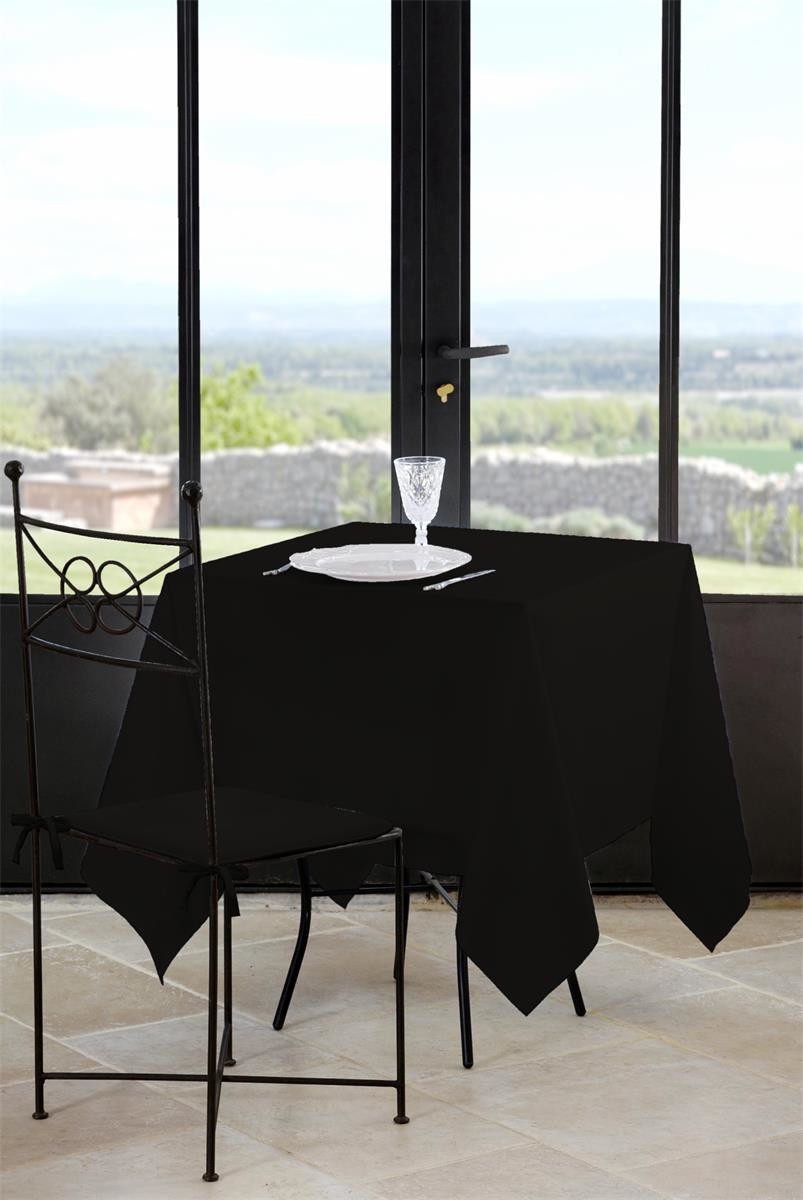 Ubrus na stůl NELSON, černá 180x180 cm France