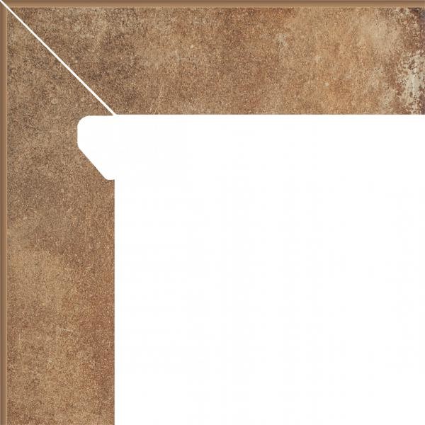 Paradyz Sokl fasádní levý Scandiano Rosso 2 8,1x30 cm