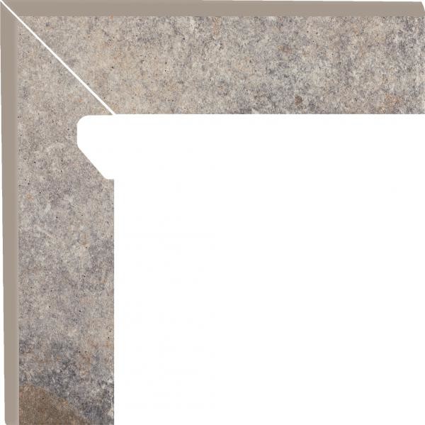 Paradyz Sokl fasádní levý Viano Grys 2 8,1x30 cm