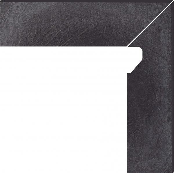 Paradyz Sokl fasádní pravý Bazalto Graphite 2 New nose 8,1x30 cm