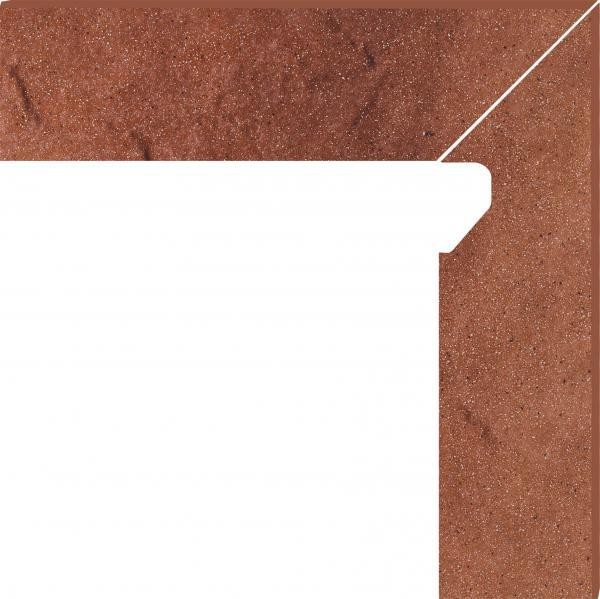 Paradyz Sokl fasádní pravý Taurus Brown 2 8,1x30 cm