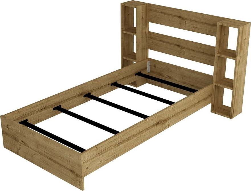 Jednolůžková postel s úložným prostorem v přírodní barvě 90x190 cm Smart – Kalune Design