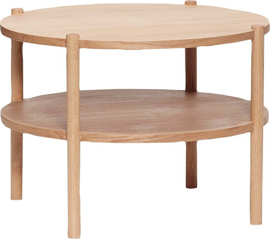 Kulatý konferenční stolek v dekoru dubu ø 60 cm Acorn – Hübsch