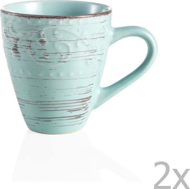 Modré hrnky z kameniny v sadě 2 ks 350 ml Serendipity – Brandani