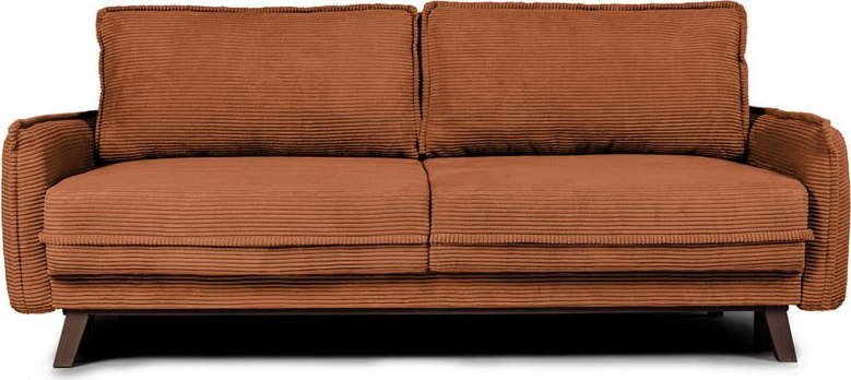 Oranžová manšestrová rozkládací pohovka 218 cm Tori – Bonami Selection