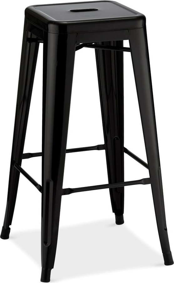 Černé kovové barové židle v sadě 2 ks 76 cm Korona – Furnhouse