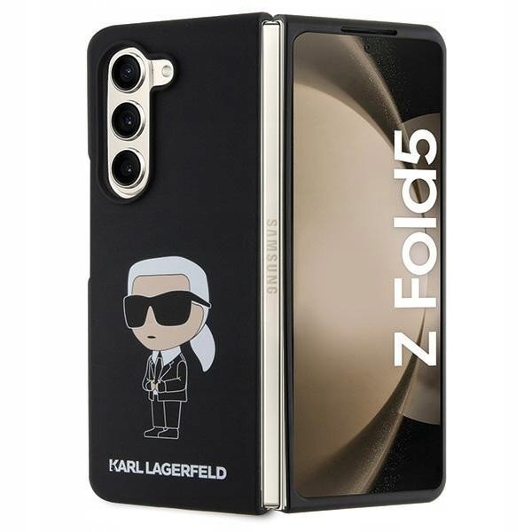 Karl Lagerfeld KLHCZFD5SNIKBCK Z Fold5 hardcase černá/černá Silicone Ikoni