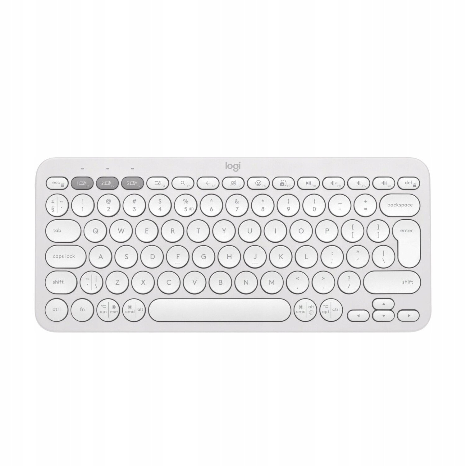 Logitech Pebble Keyboard 2 K380s, bílá - 920-011852