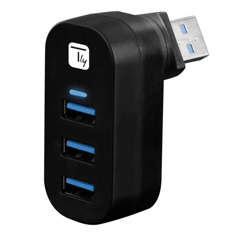 Usb hub Techly 3-portový 3xUSB 3.0 otočný konektor