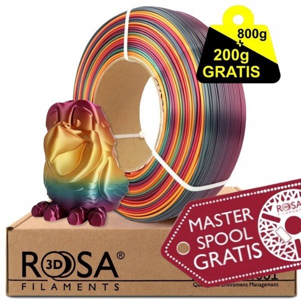 Filament Rosa3D Refill Pla Rainbow Silk Tropical 1kg 1,75mm