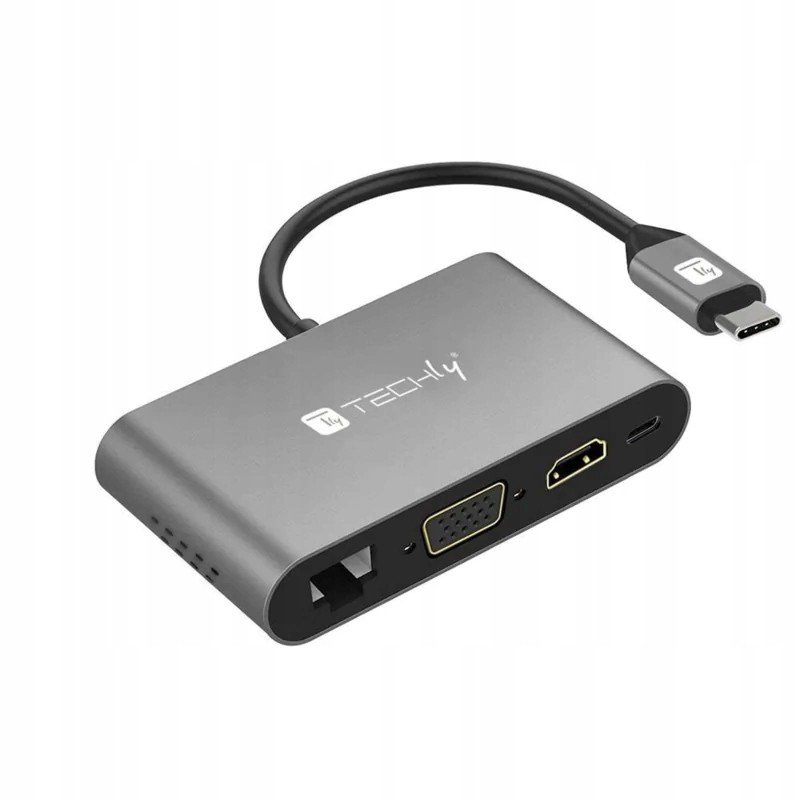 Techly Usb-c MultiPort adaptérový kabel