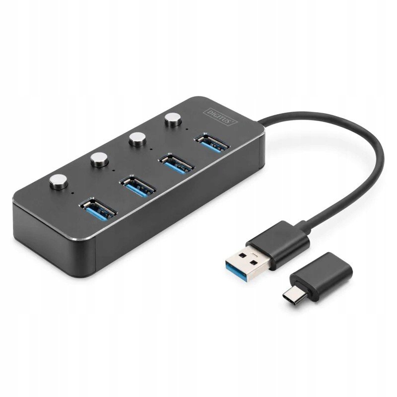 Usb 3.0 Hub/Rozbočovač Digitus 4-portový Usb A