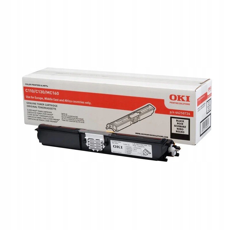 Originální toner Oki C110/C130-TB 44250724 Černý