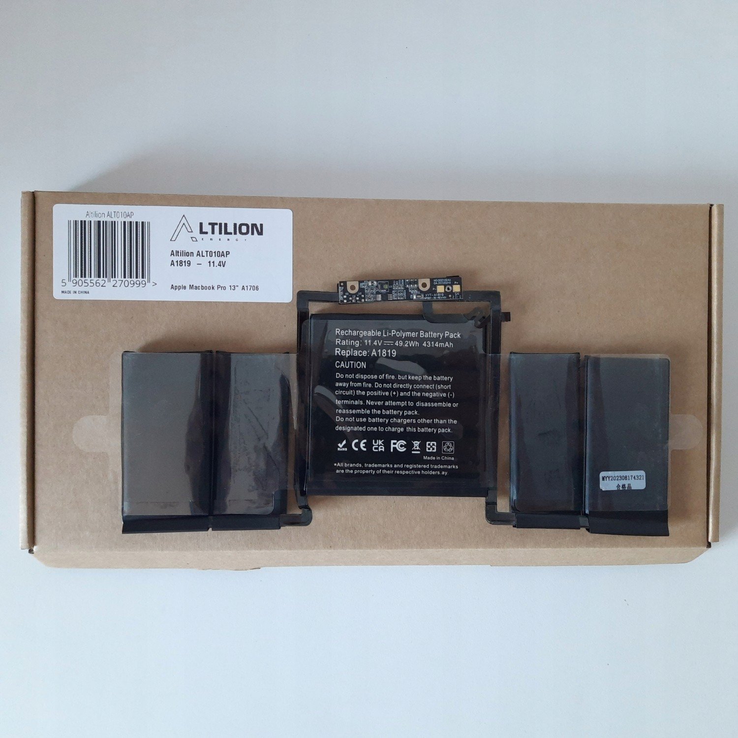 Baterie A1819 pro Apple MacBook Pro 13 A1706 *2016-2017*