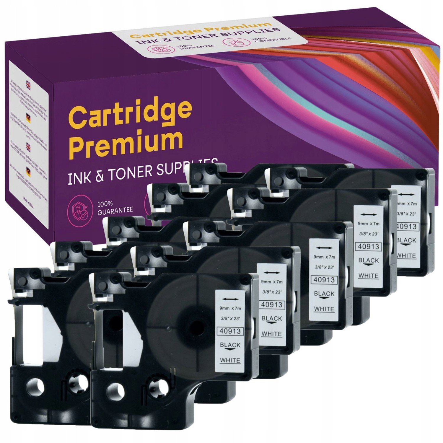 10x Páska pro Dymo 7m 9mm GP-DY40913 Štítky