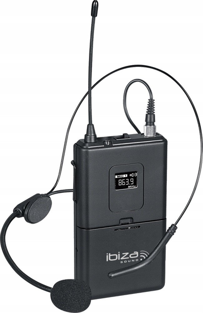 Uhf mikrofon náhlavní kravata 863,9 MHz vysílač