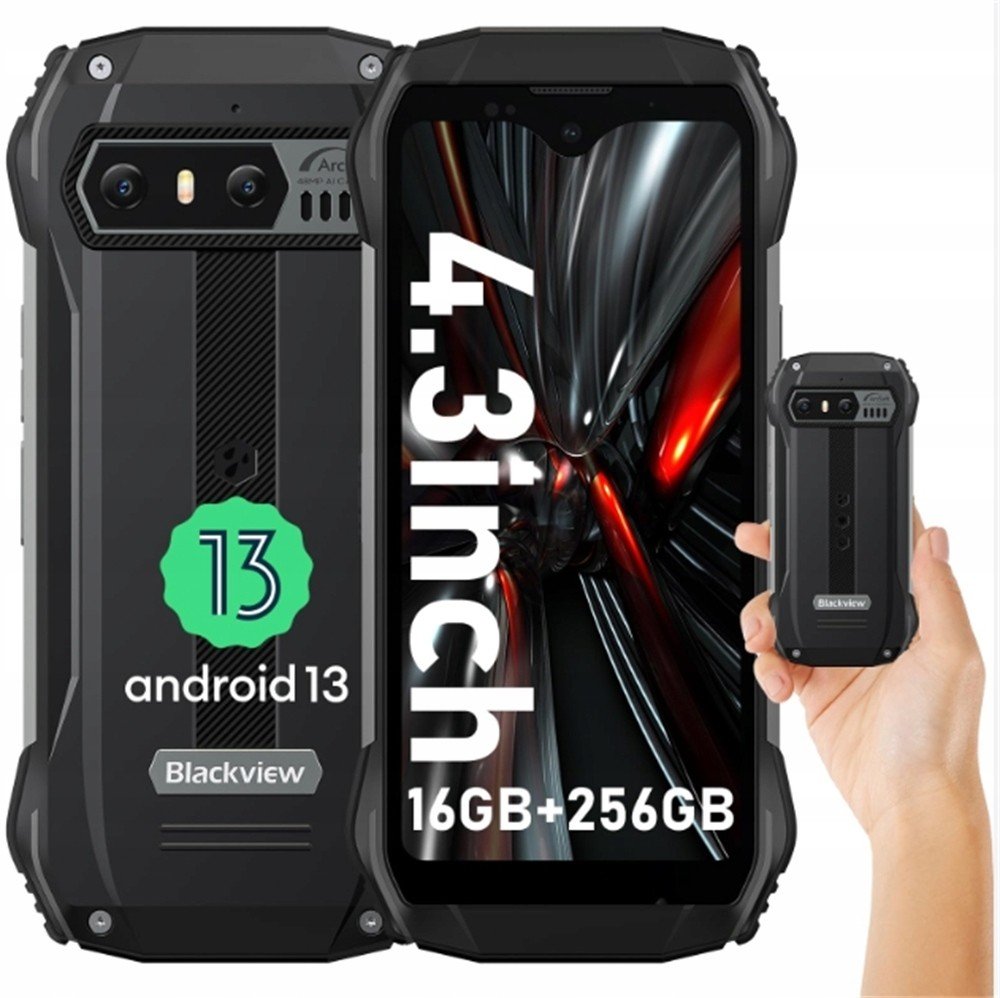Mini chytrý telefon Blackview N6000 8GB+256GB 3880mAh IP68 Nfc 4,3palcový Android 13
