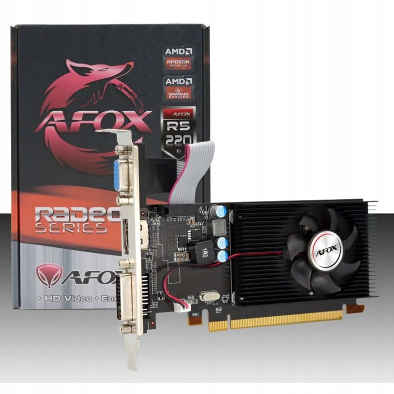 Afox Radeon R5 220 1GB DDR3 64BIT DVI Hdmi Vga Lp