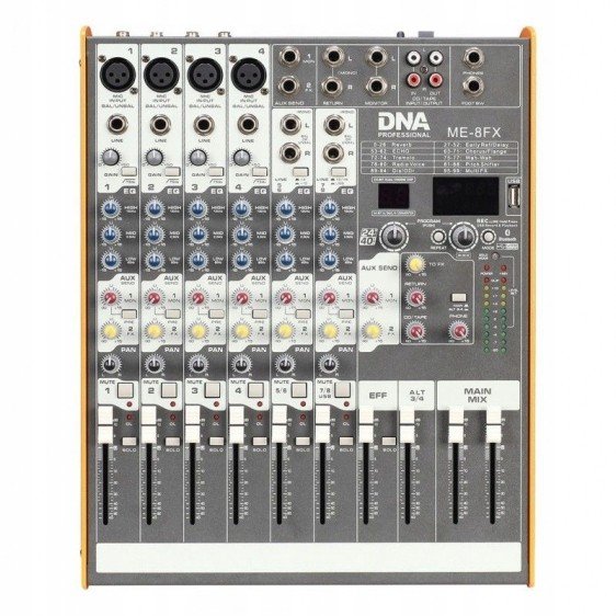 Dna ME-8FX audio mixážní pult 8 kanál Usb Bluetooth