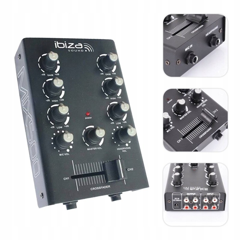 2-kanálový mixer pro Dj MIX500 Crossfader