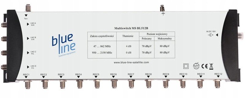 Multipřepínač 5/12 Blue Line BL512B pro 12 zákazníků