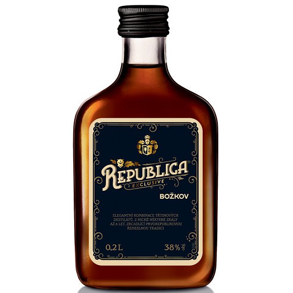 Rum Republica Exclusive Božkov 0,2l 38% (holá láhev)