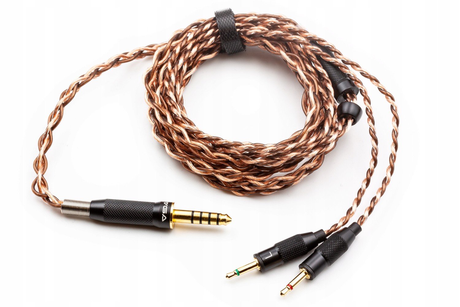 Sivga kabel Měď Occ 6N: 4,4mm Balanced --> 2x 3,5mm mini jack 1,8m