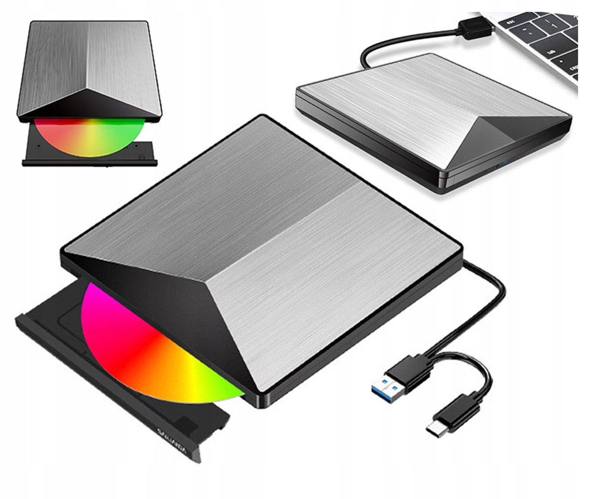 Externí mechanika DVD přehrávač CD Usb-c 3 Laptop