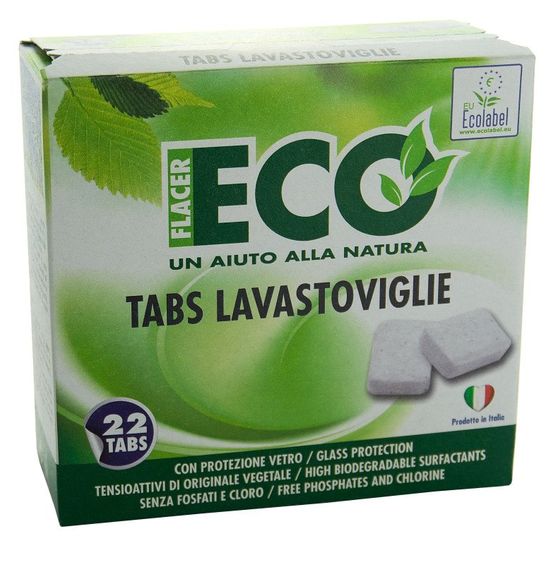 ECOFLACER TABS LAVASTOVIGLIE tablety do myčky nádobí 22 ks - FLACER