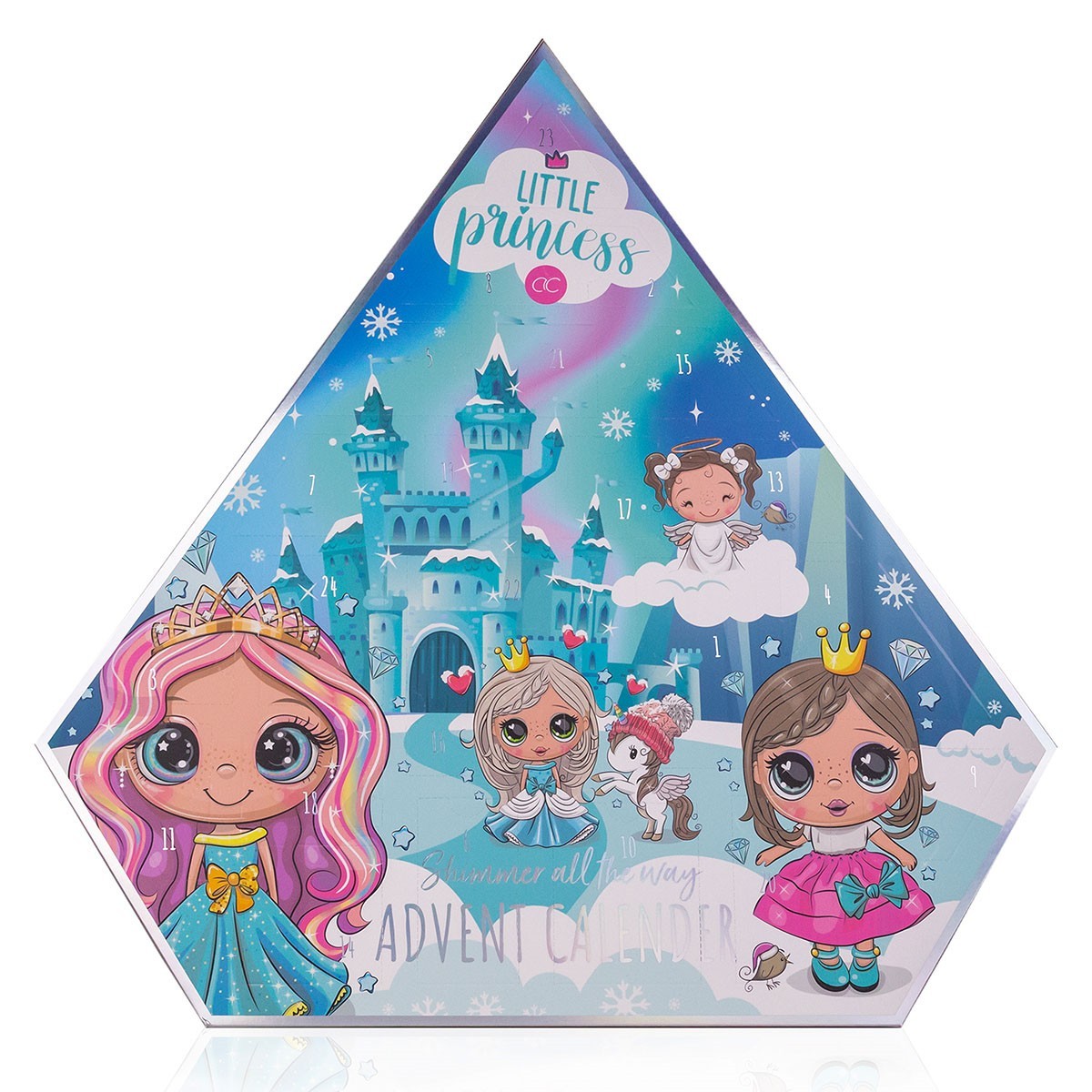 Accentra Dětský adventní kalendář Little Princess ve tvaru diamantu