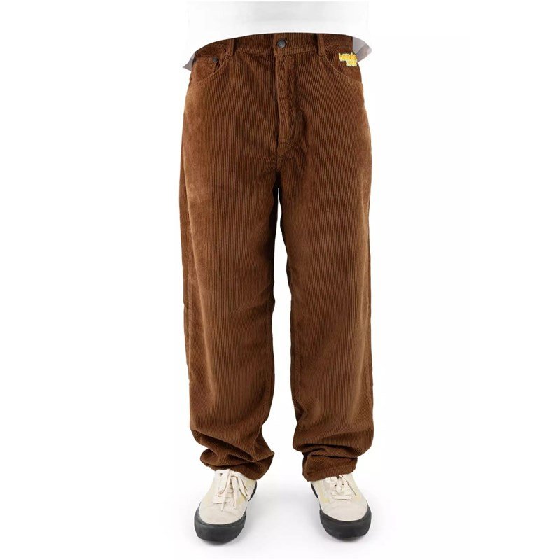 kalhoty HOMEBOY - x-tra BAGGY CORD Pants Brown (BROWN-45) velikost: 32/32