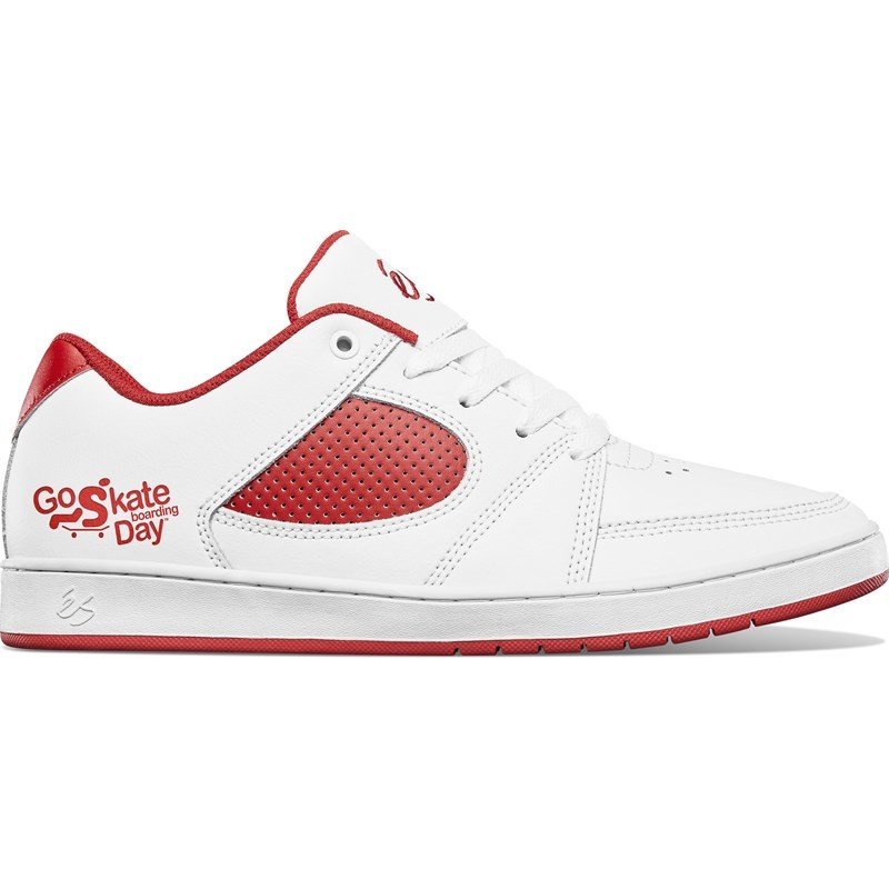 boty ES - Accel Slim X Go Skateboarding White/Red (170) velikost: 42