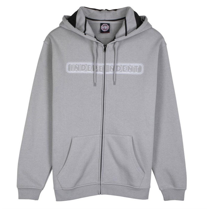 mikina INDEPENDENT - Bar Stitch Zip Hood Cement  (CEMENT ) velikost: L