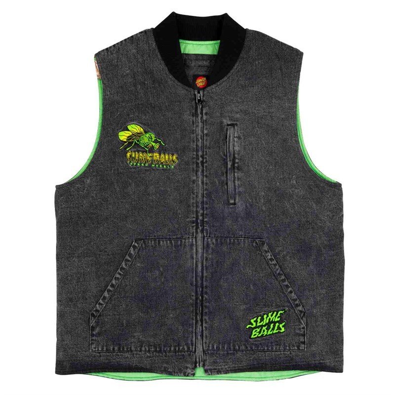 bunda SANTA CRUZ - Flys Vest Black Acid Wash (BLACK ACID WASH) velikost: M