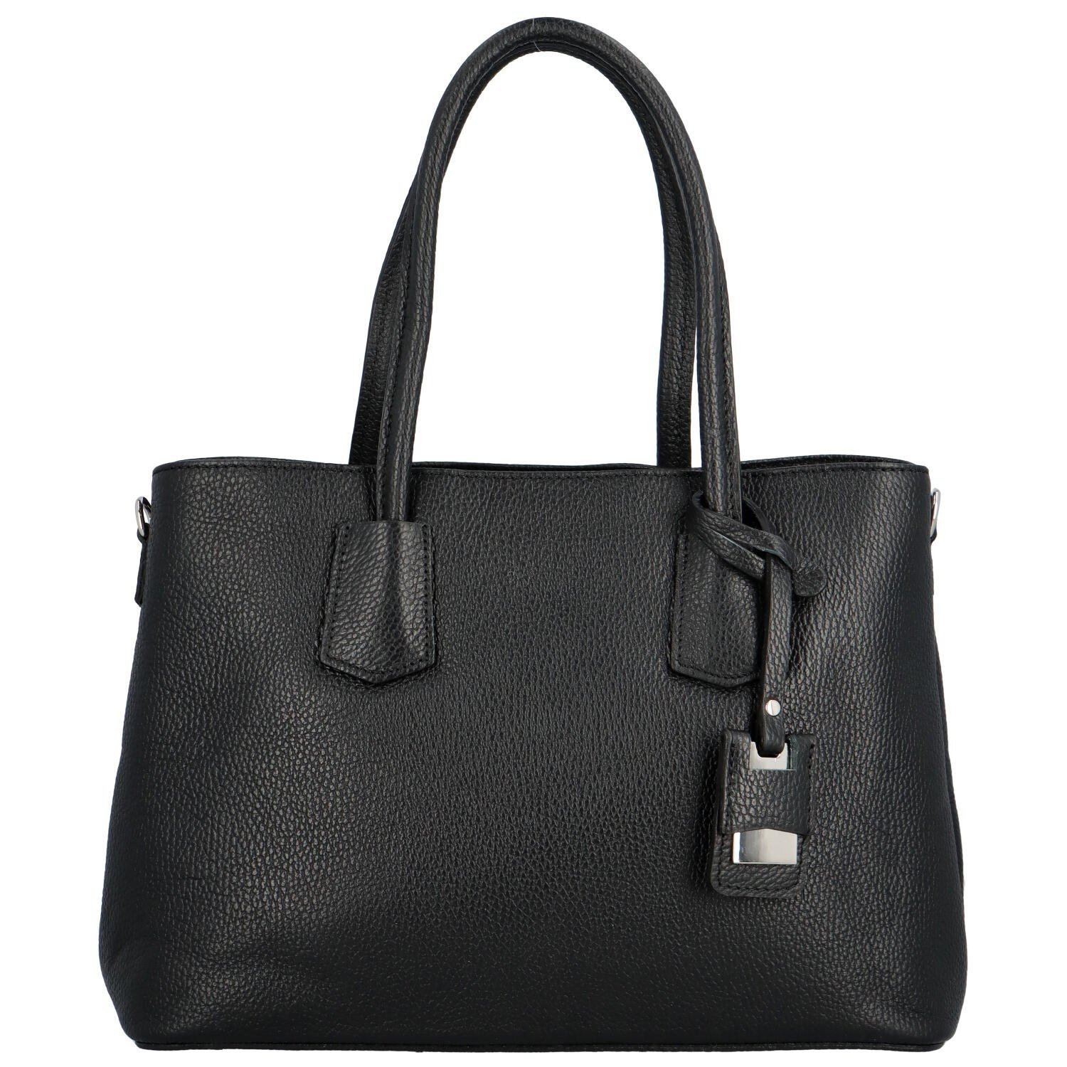 Dámská kožená kabelka přes rameno černá - Delami Surevy černá