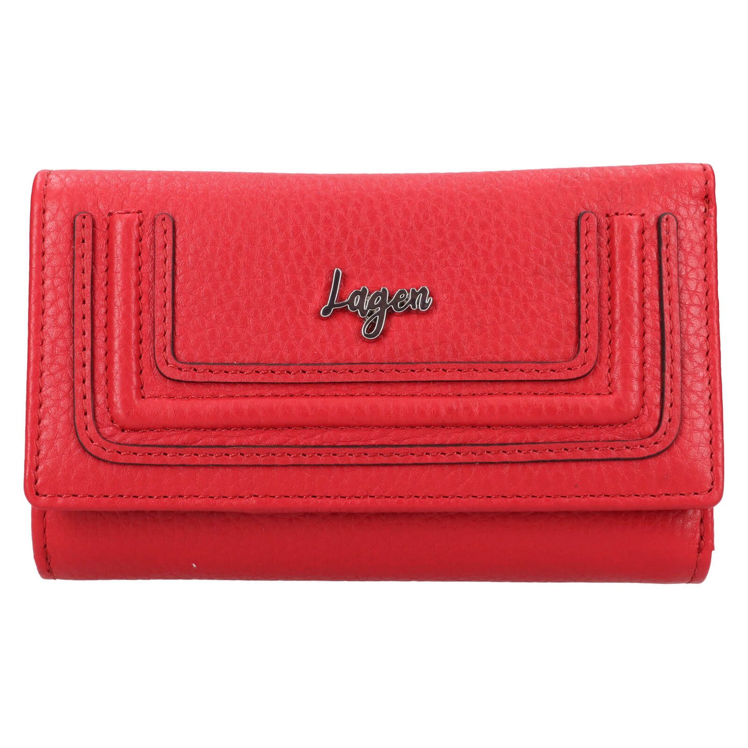 Malá dámská kožená peněženka Lagen Mika - červená