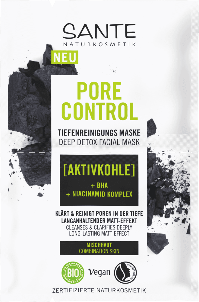 Sante Hloubkově čistící maska PORE CONTROL 2x4ml