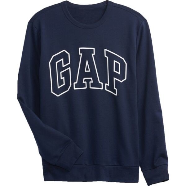 GAP CREWNECK LOGO Pánská mikina, tmavě modrá, velikost L