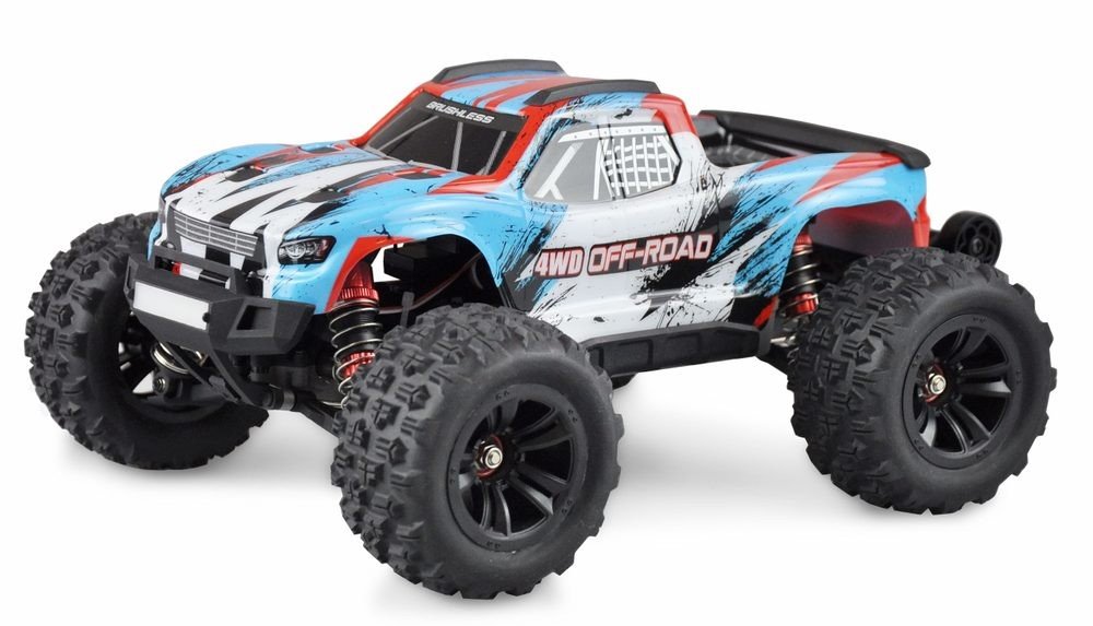 AMEWI Trade e.K. AMEWI Hyper Go Monster Truck brushless 4WD 1:16 RTR, modrobílý