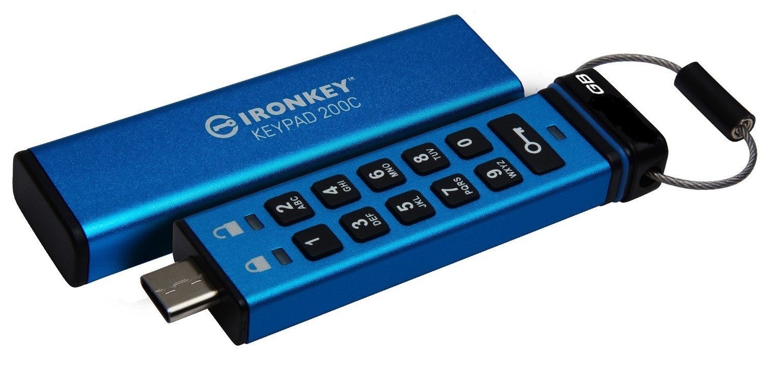 8GB Kingston Ironkey Keypad 200C FIPS 140-3 Lvl 3