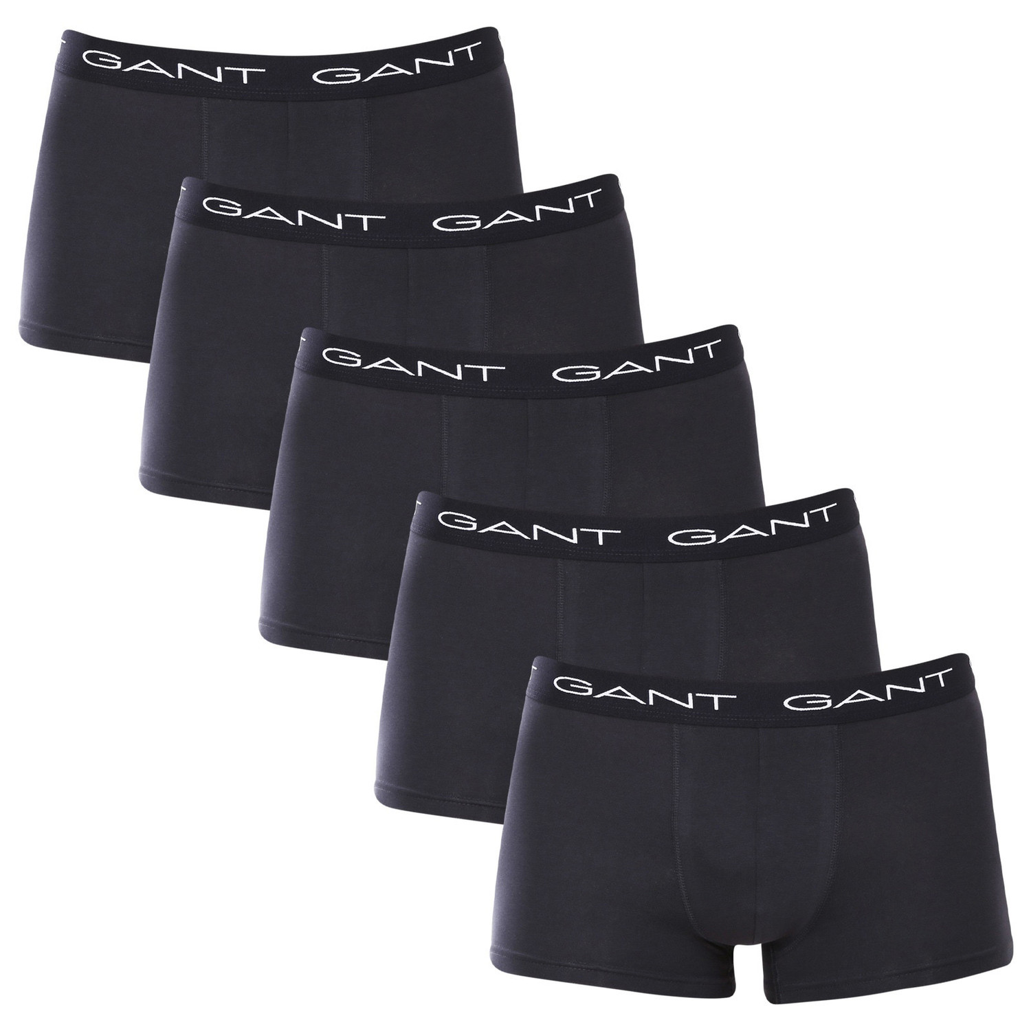 5PACK pánské boxerky Gant černé