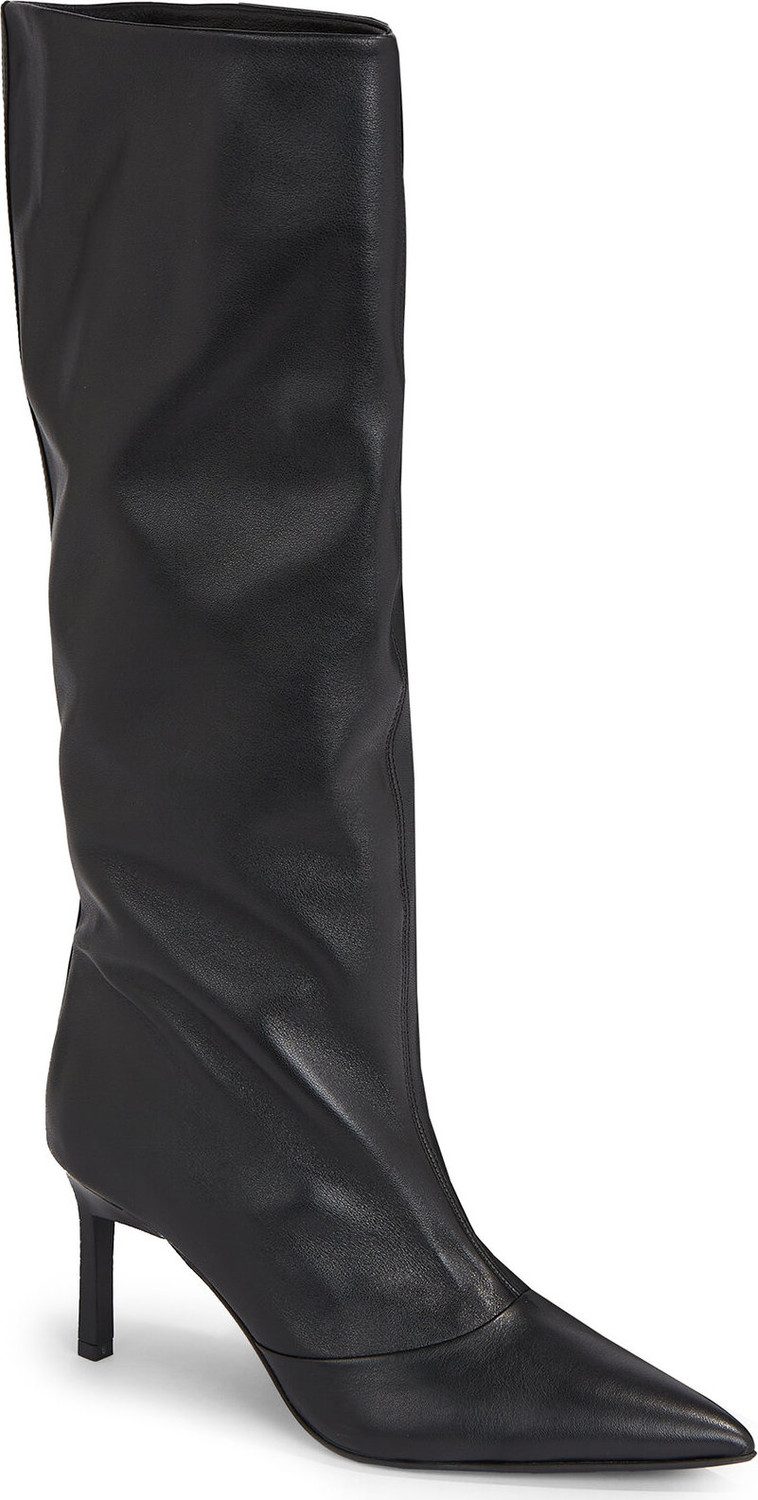Kozačky Calvin Klein Geo Stiletto Knee Boot 70 HW0HW01691 Ck Black BEH