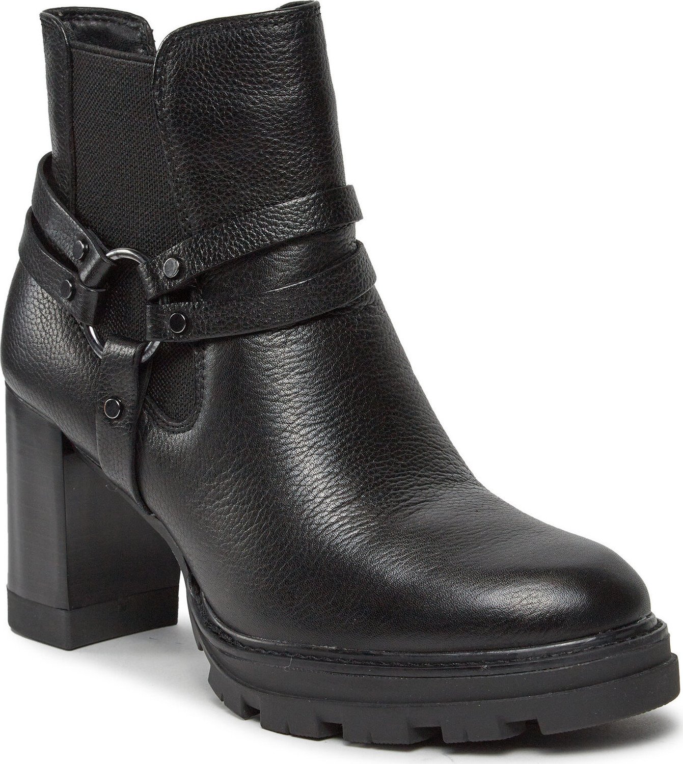 Kotníková obuv s elastickým prvkem Tamaris 1-25046-41 Black Leather 003