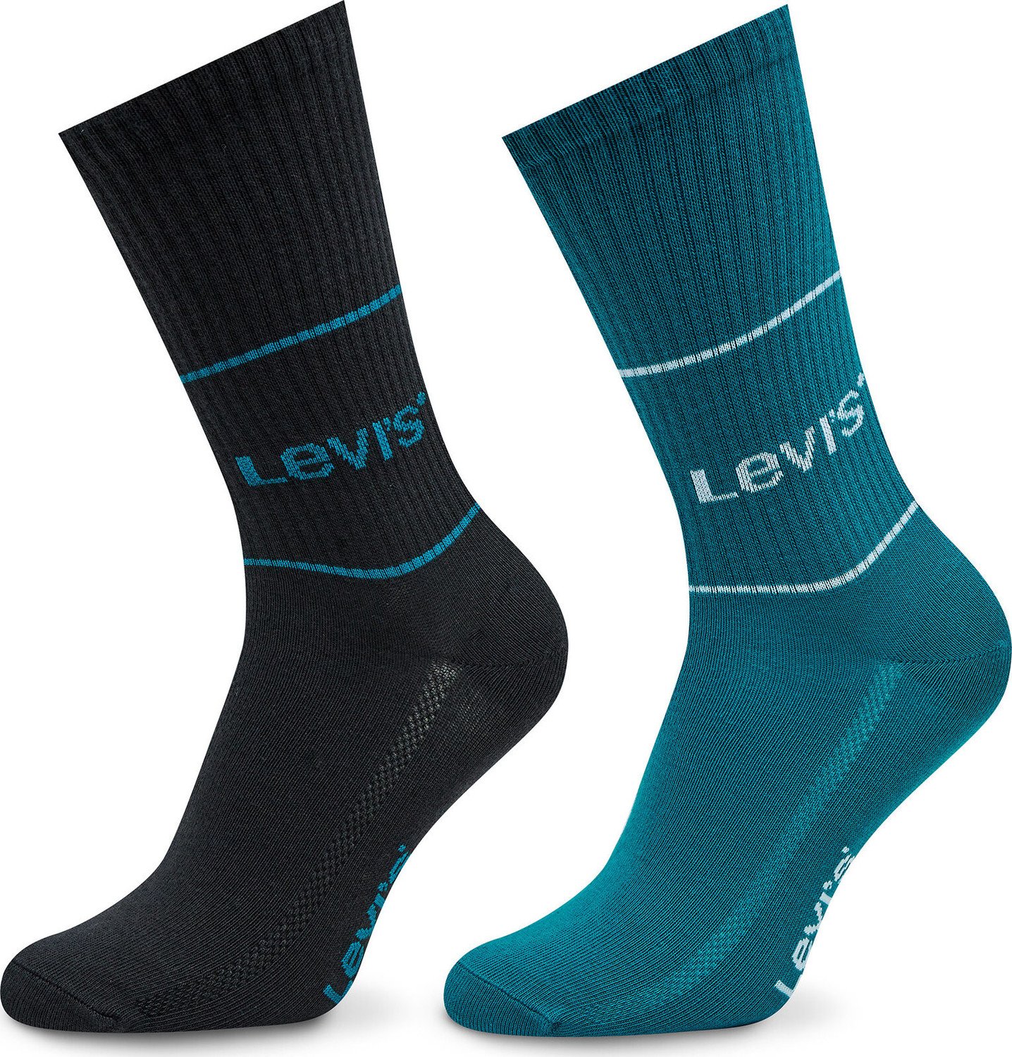 Sada 2 párů dámských vysokých ponožek Levi's® 701210567 Ocean Depths