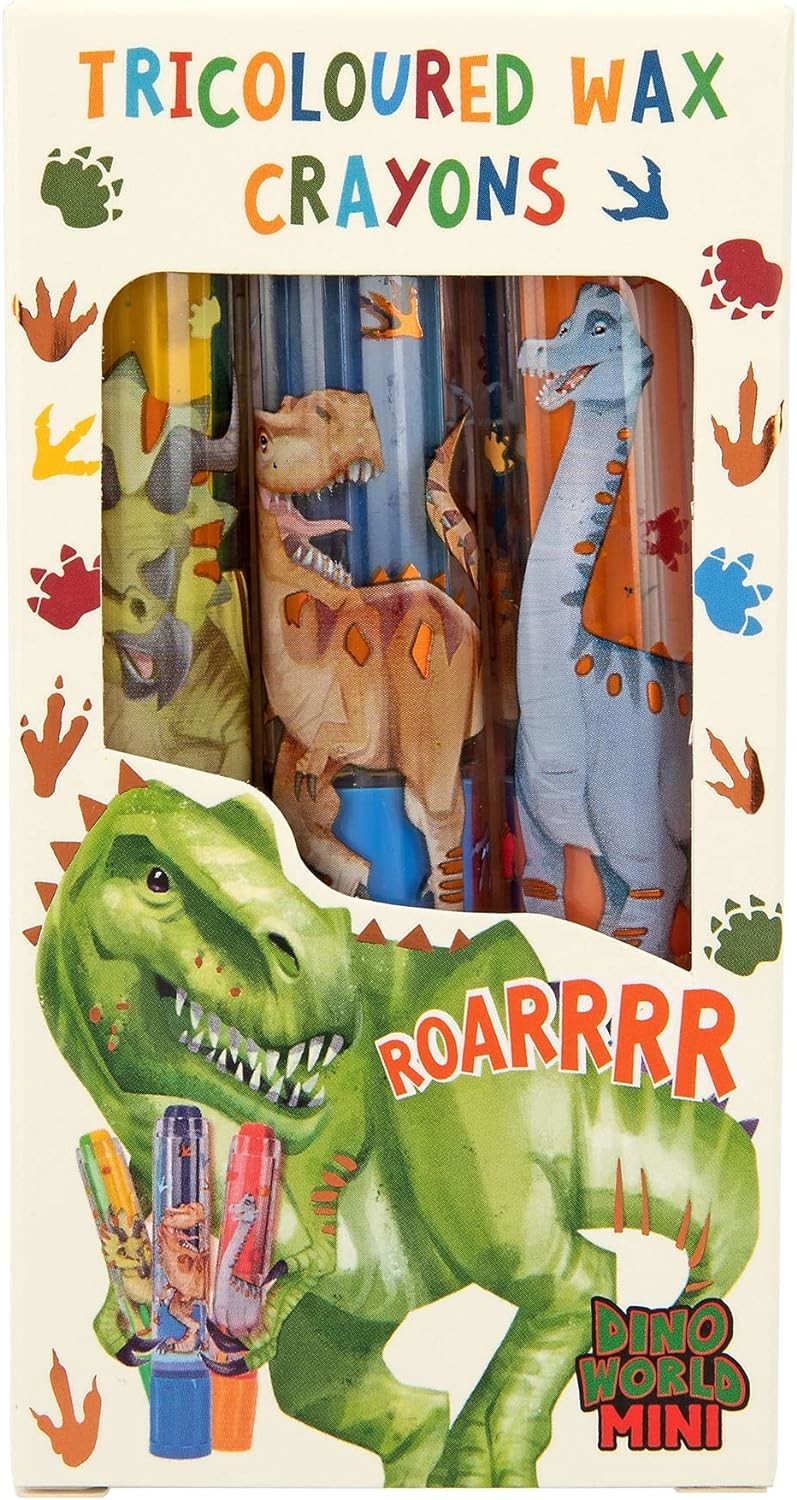 Dino World, 3498750, šroubovací olejové pastely/voskovky s dinosaury, 3 ks