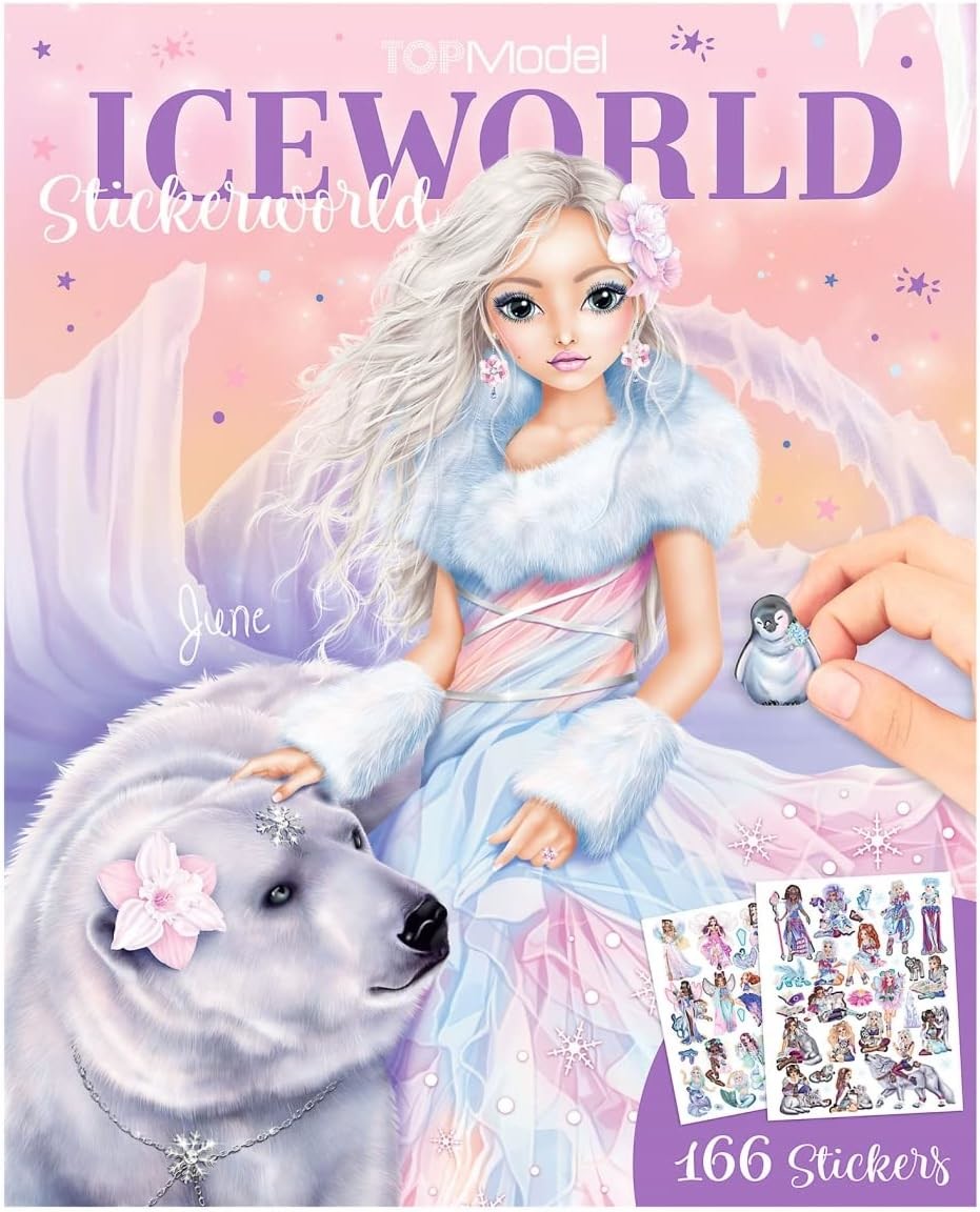 Top model, 3498748, Iceworld, kreativní kniha se samolepkami