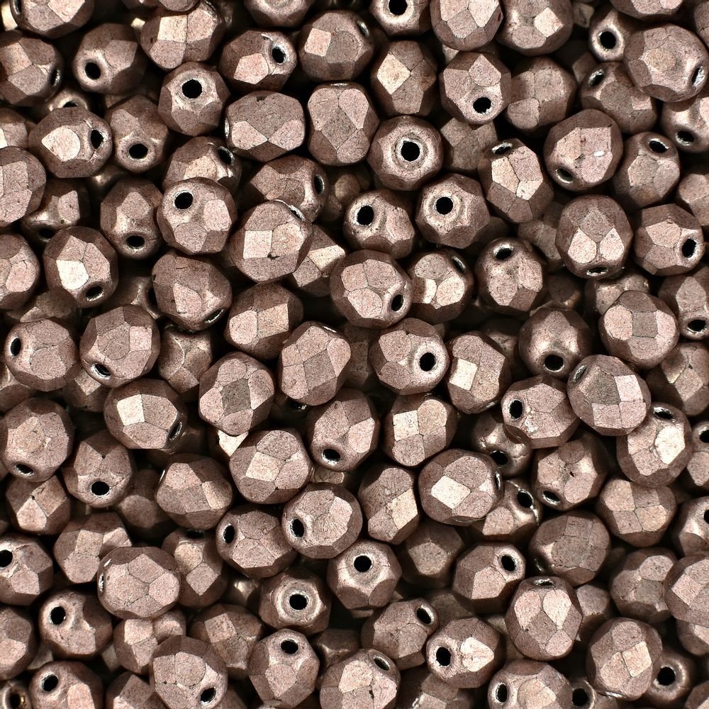 Broušené korálky 4mm Saturated Metallic Pale Dogwood - 225 ks