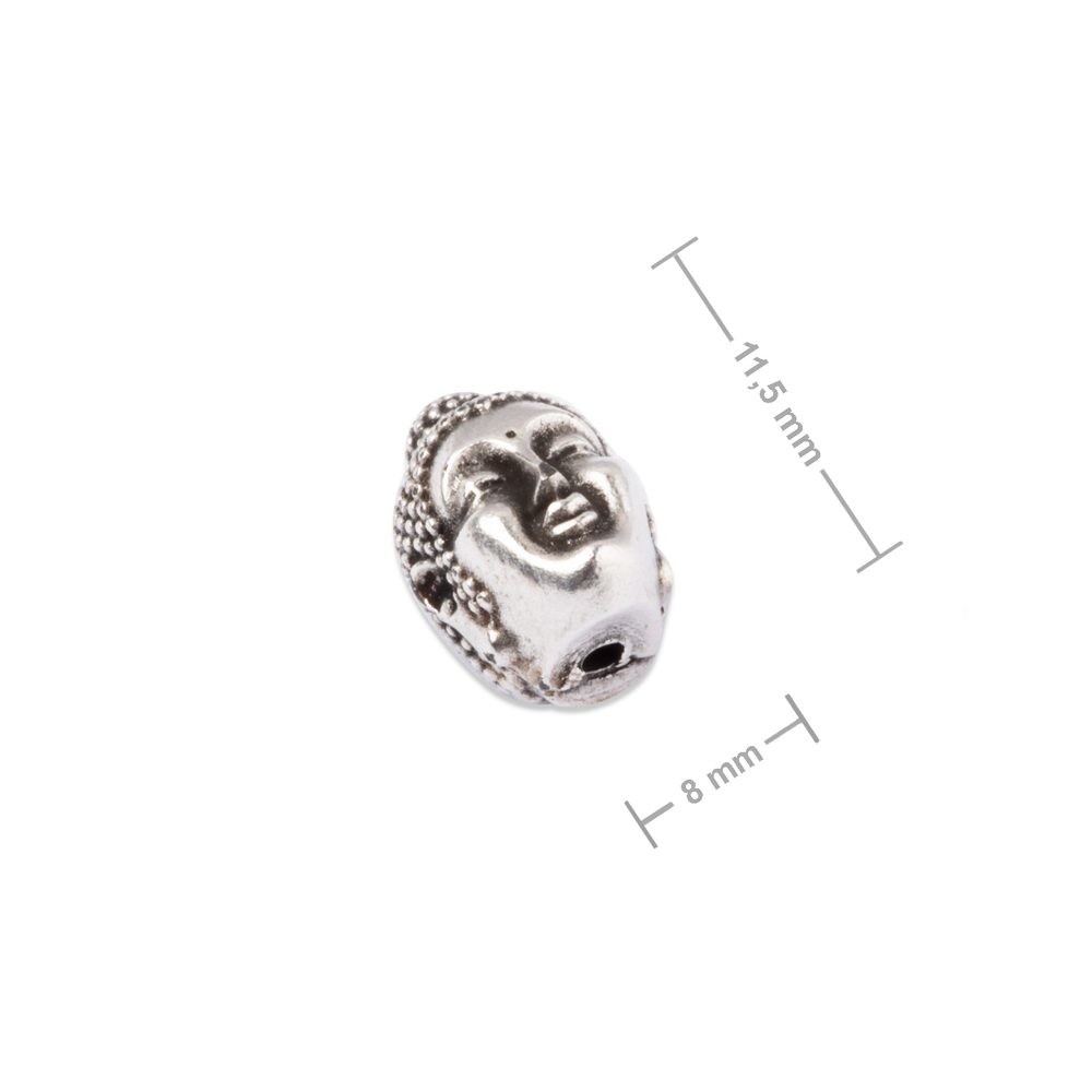 Manumi korálek Buddha 11,5x8mm postříbřený - 1 ks